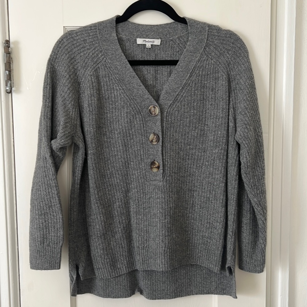 Madewell button sweater